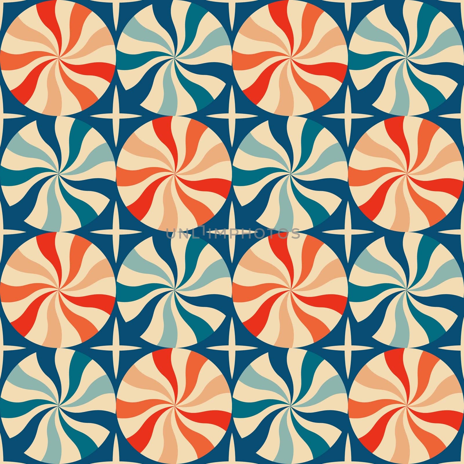 Vintage retro pattern with Christmas sweets. Christmas background