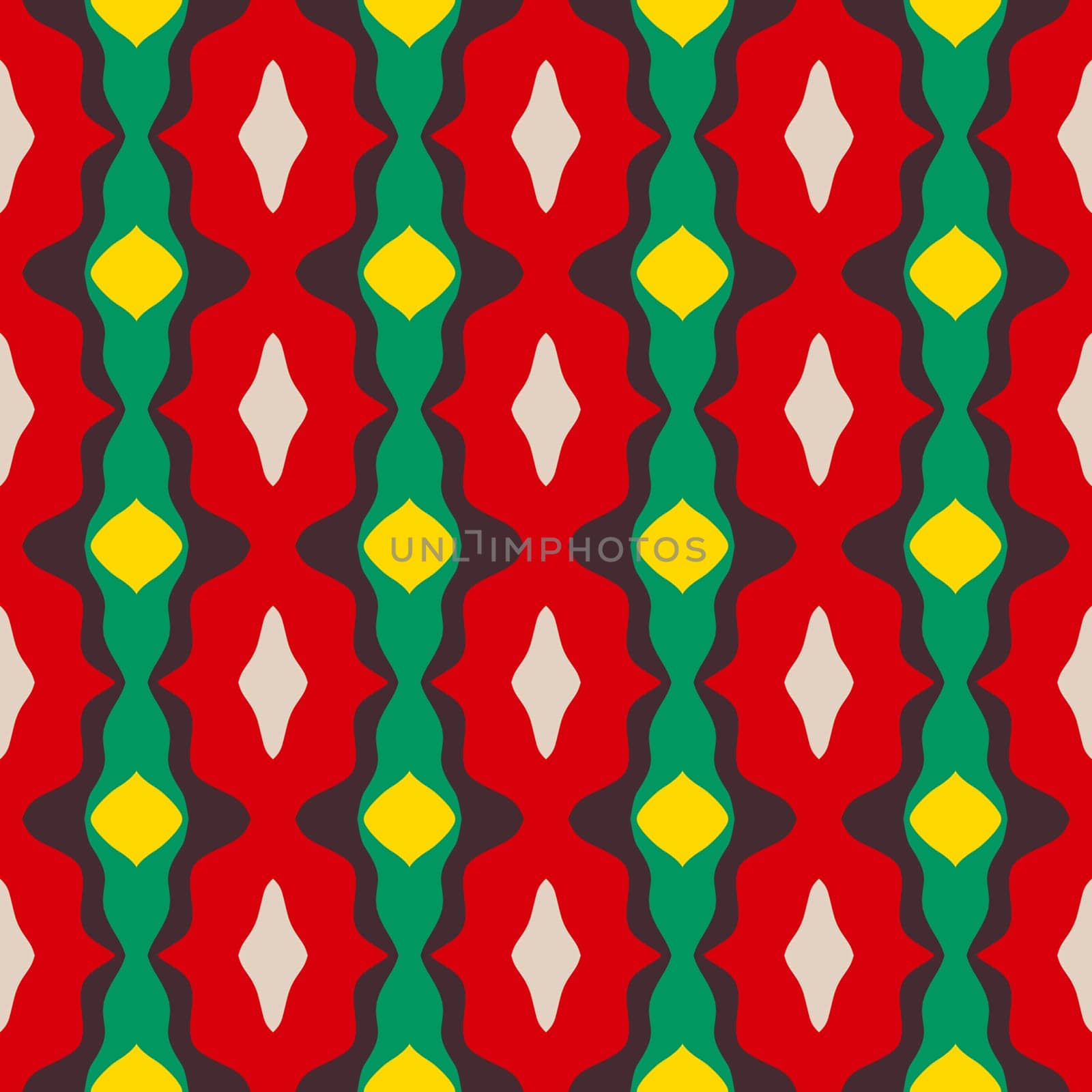 Retro kaleidoscope pattern in the style of the 70s and 60s. Geometric vintage pattern