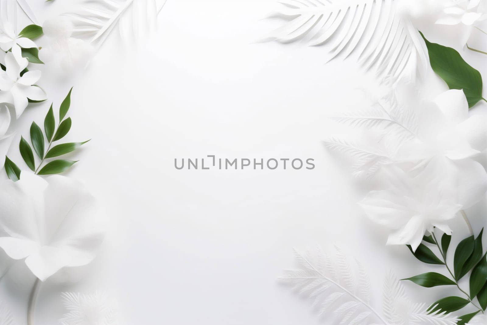 beautiful wedding blossom nature white card flower celebration floral background spring. Generative AI. by SHOTPRIME