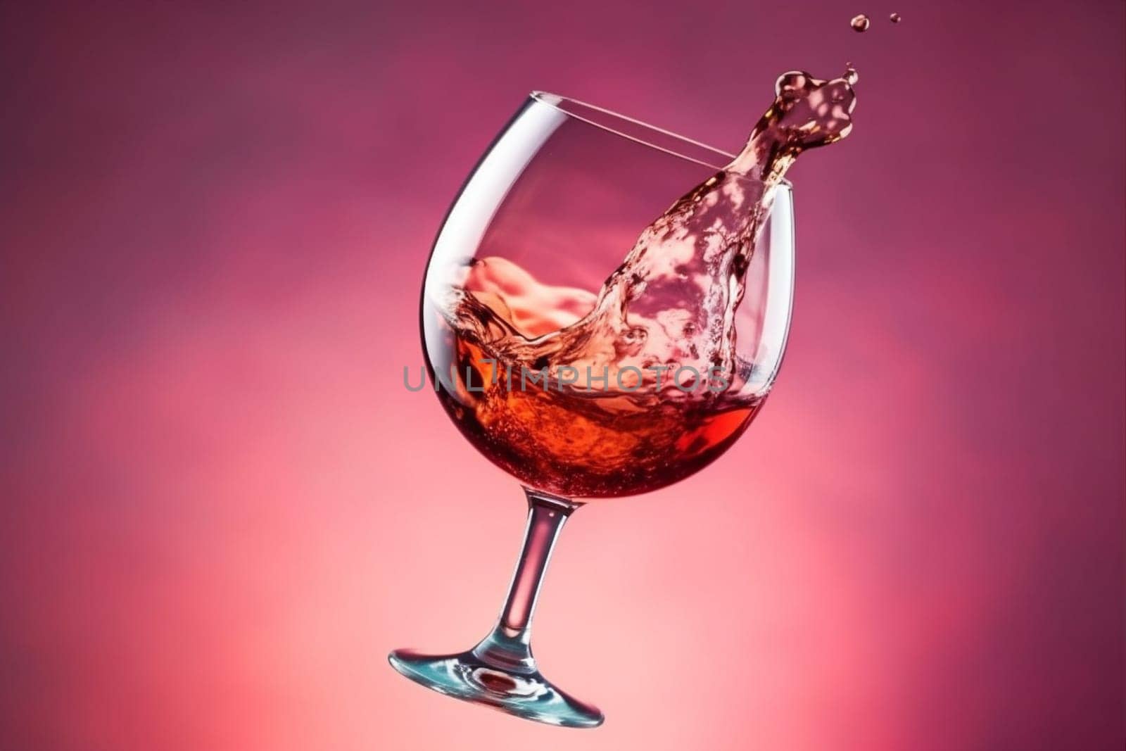 red celebrate liquid grape background glass gradient event closeup beverage drink alcohol eatery wine concept bordeaux luxury party epicure goblet taste. Generative AI.