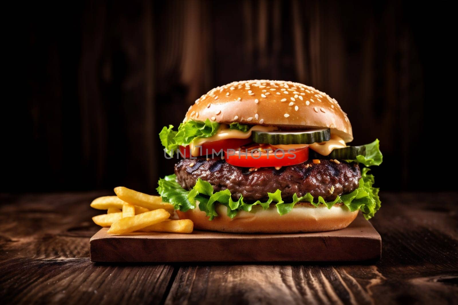 burger fast meat food food fat fast snack hamburger sandwich beef. Generative AI. by SHOTPRIME