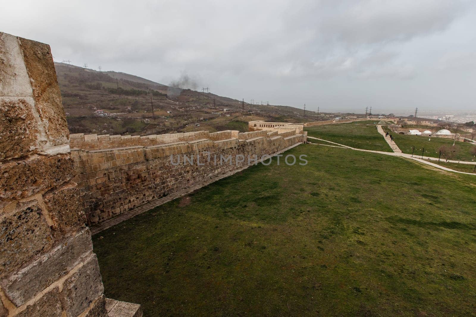 The Derbent fortress. Ancient city of Derbent. Historical sights of the Caucasus. republic of dagestan