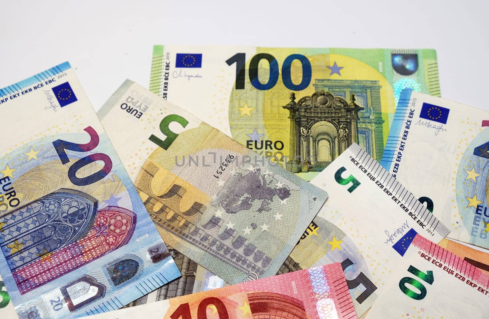 EURO banknotes. Currency of Europe. High quality photo