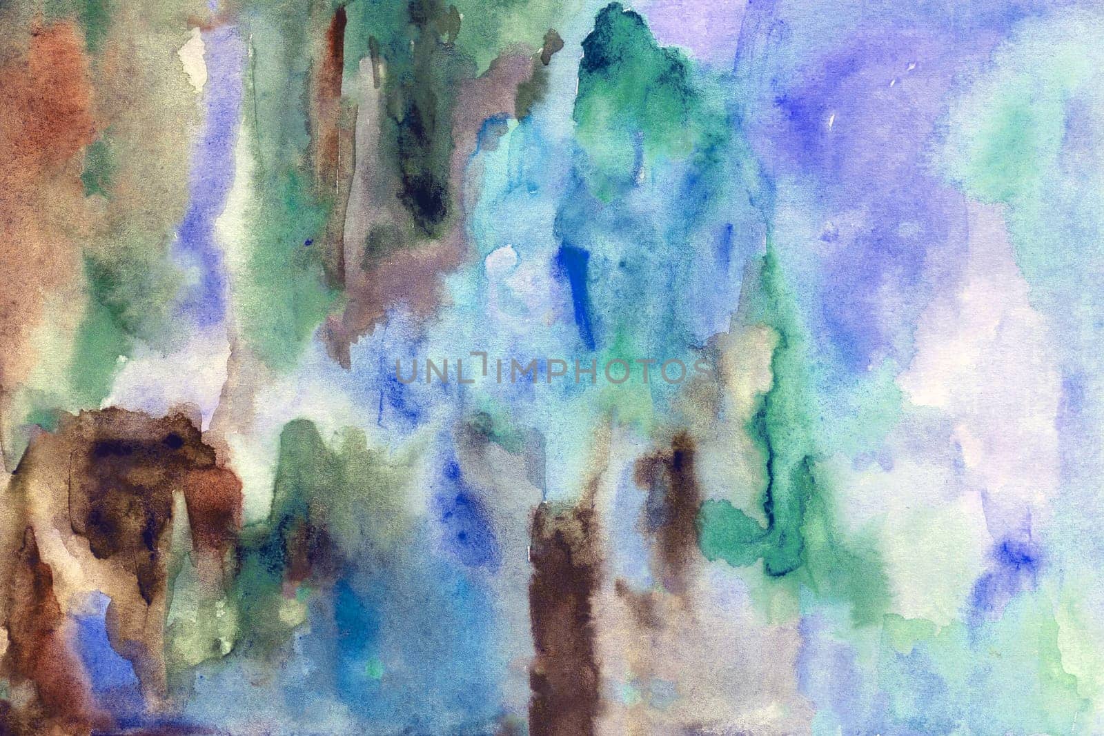 Blue beige green watercolor paper background texture
