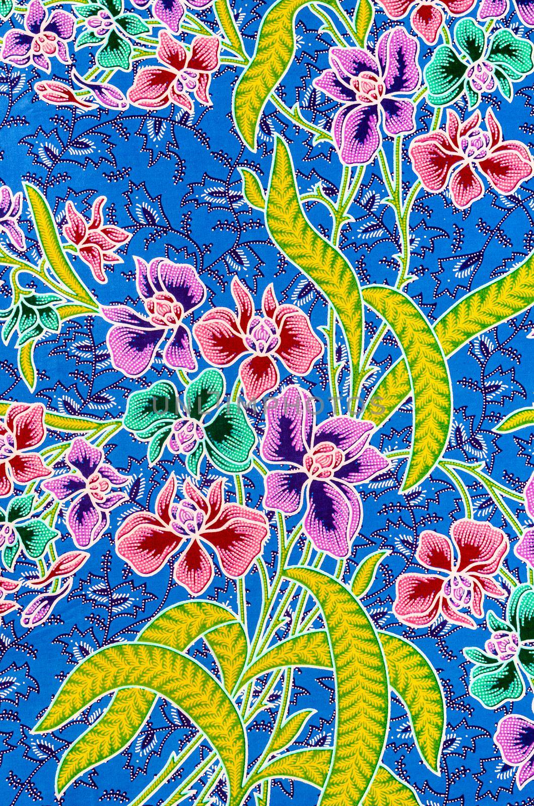 The beautiful of art Batik textile pattern that become traditional clothes.