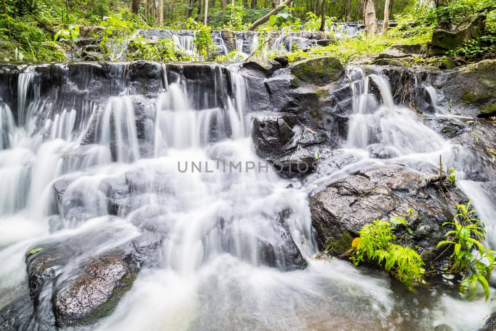 Waterfall in Namtok Samlan National Park. Beautiful nature at Saraburi province Thailand.