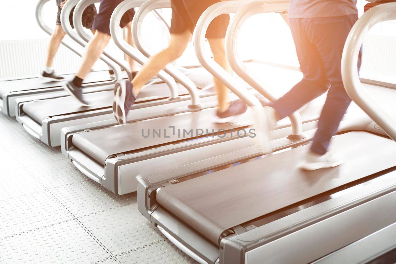 Sportsman using jogging track for heath