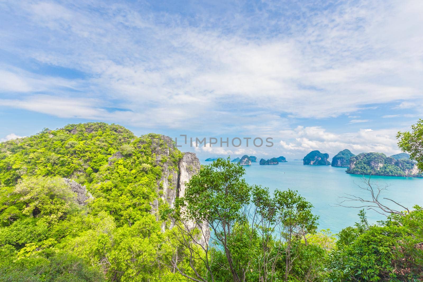 Koh Hong island view point to Beautiful scenery view 360 degree at Krabi province, Thailand.