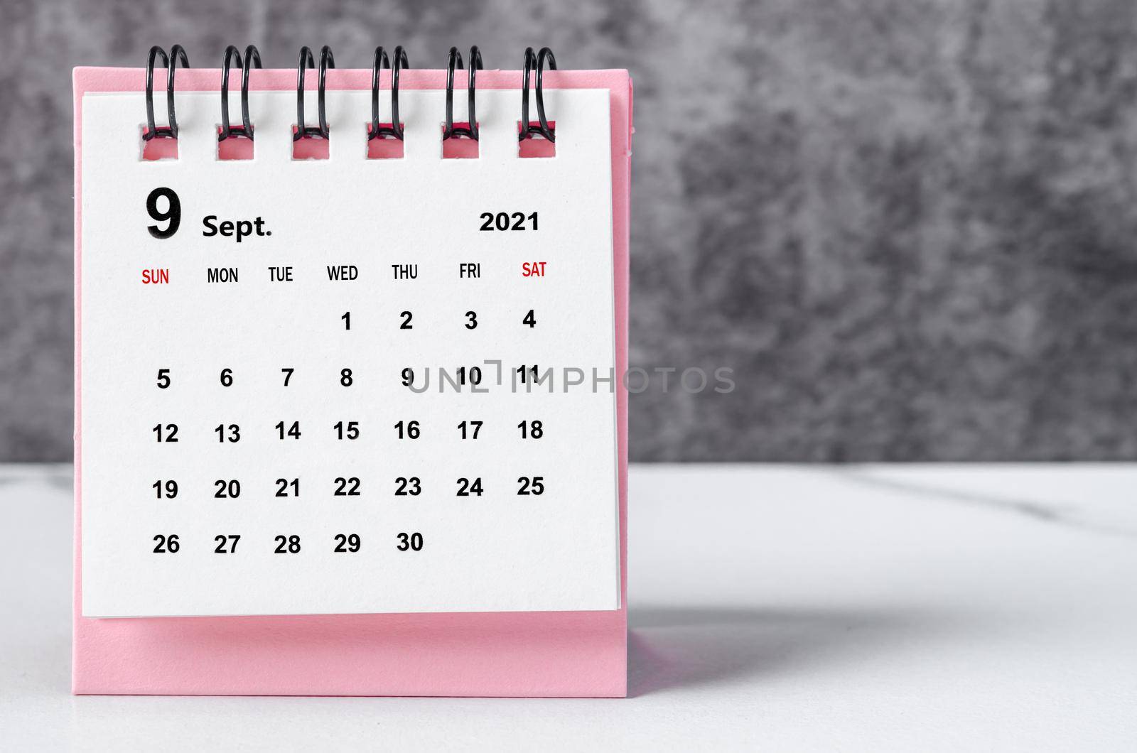 Mini Calendar September 2021.