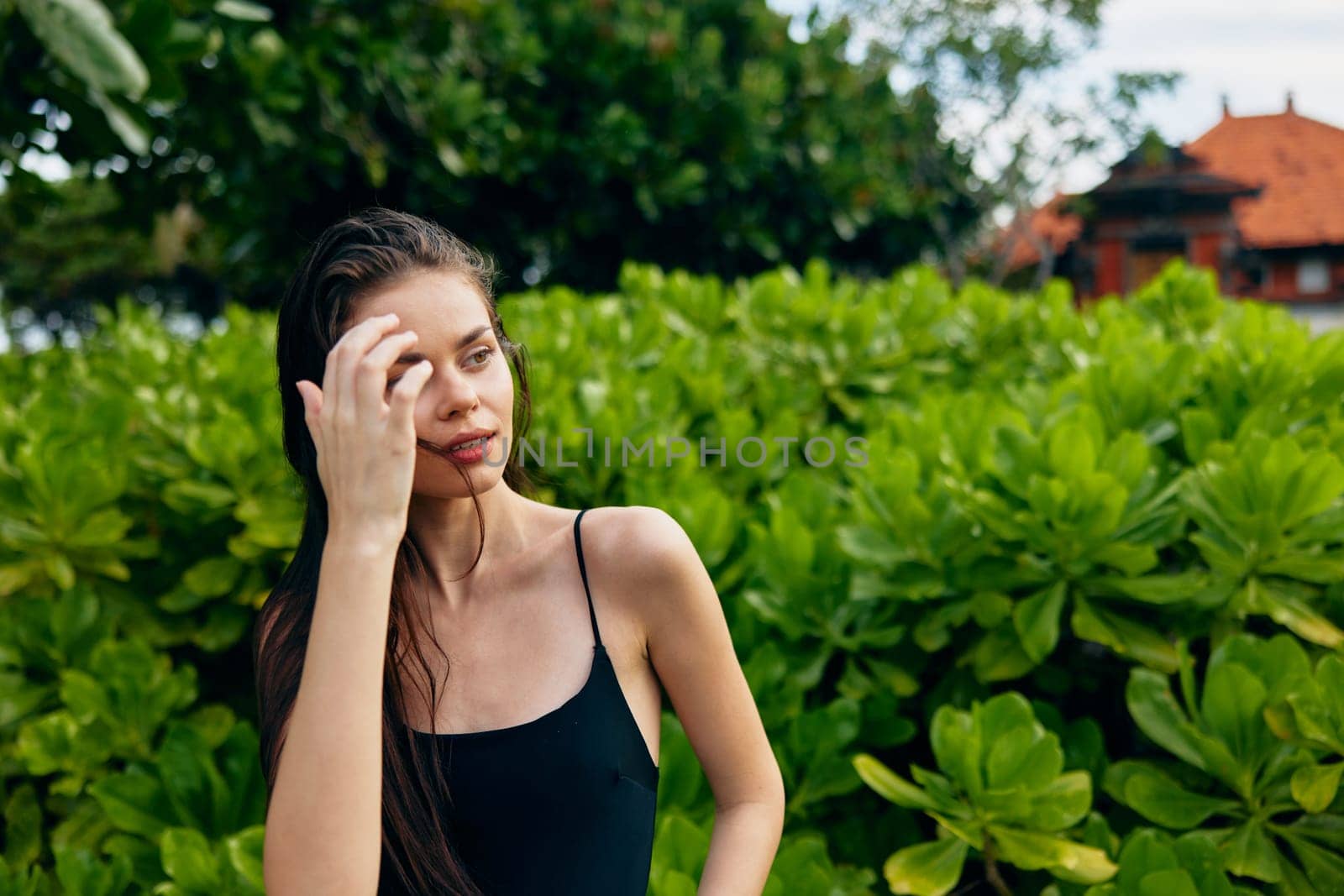 beautiful woman park walk person summer freedom smiling nature t-shirt lifestyle by SHOTPRIME