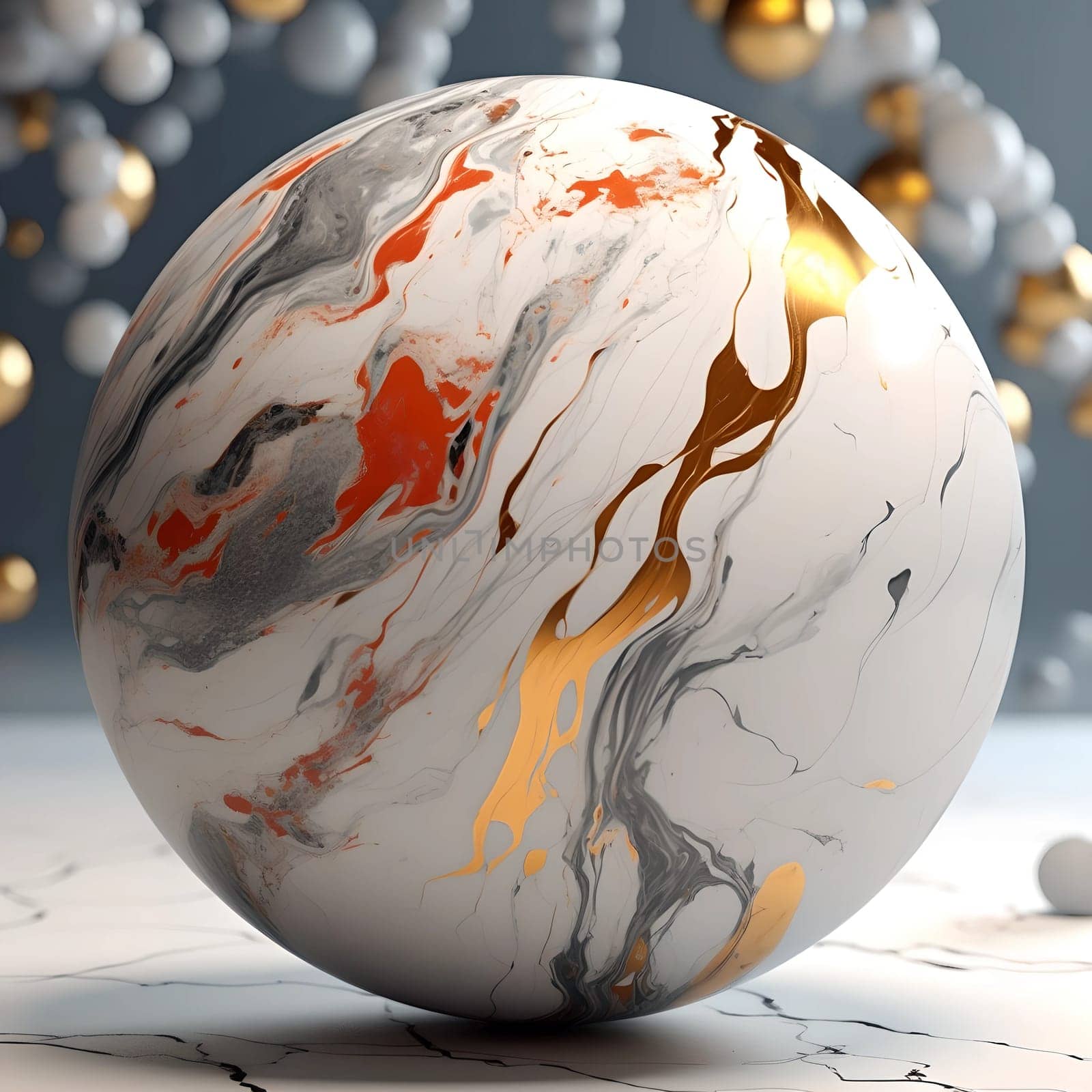 Beautiful background of marble spheres