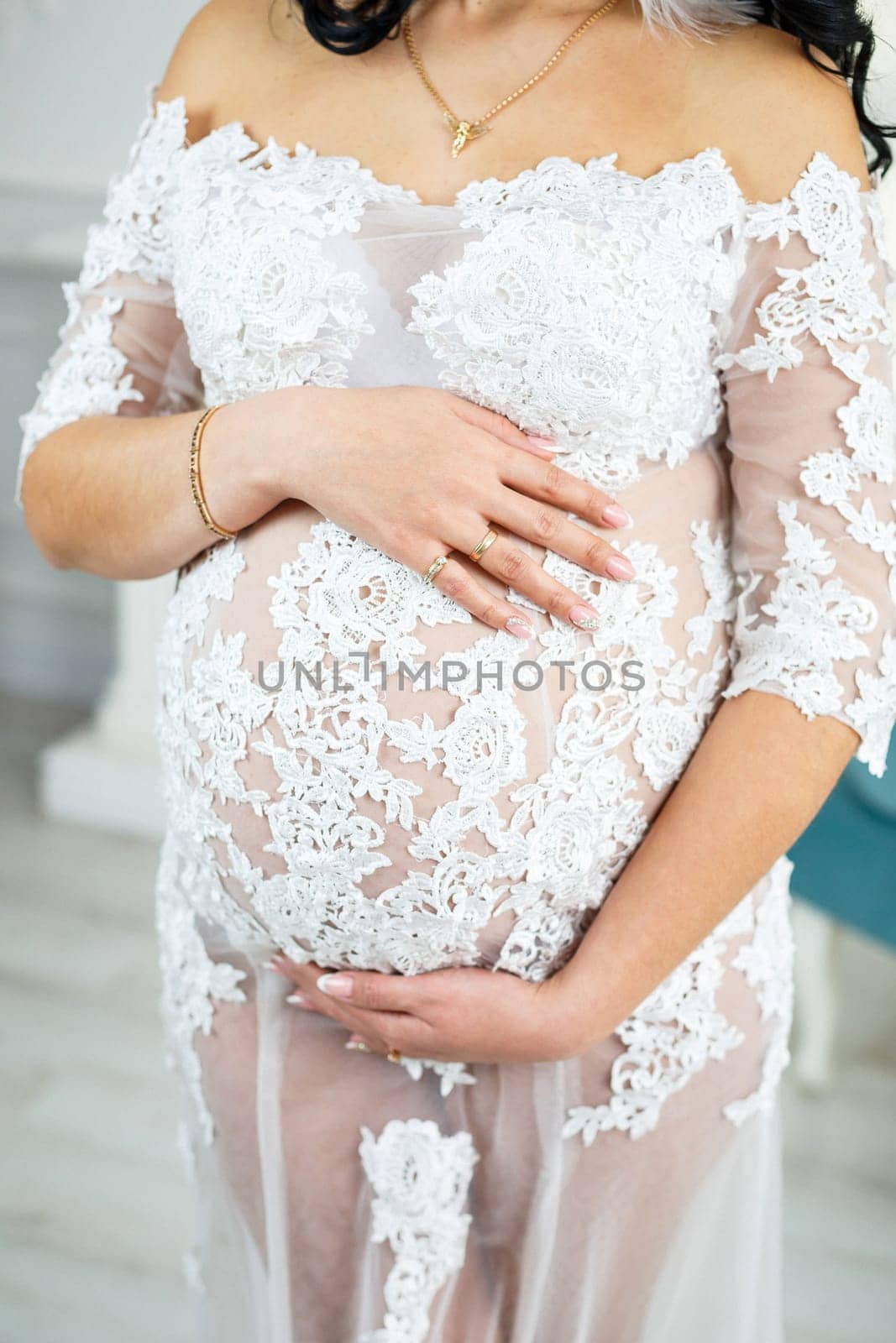 Beautiful pregnant belly of a girl