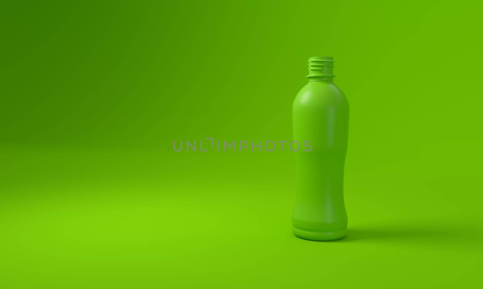 plastic bottle in a green studio background. concept of recycling and reuse of plastics. by ImagesRouges