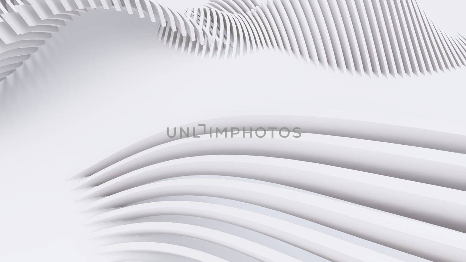 Abstract Curved Shapes. White Circular Background.  by teerawit