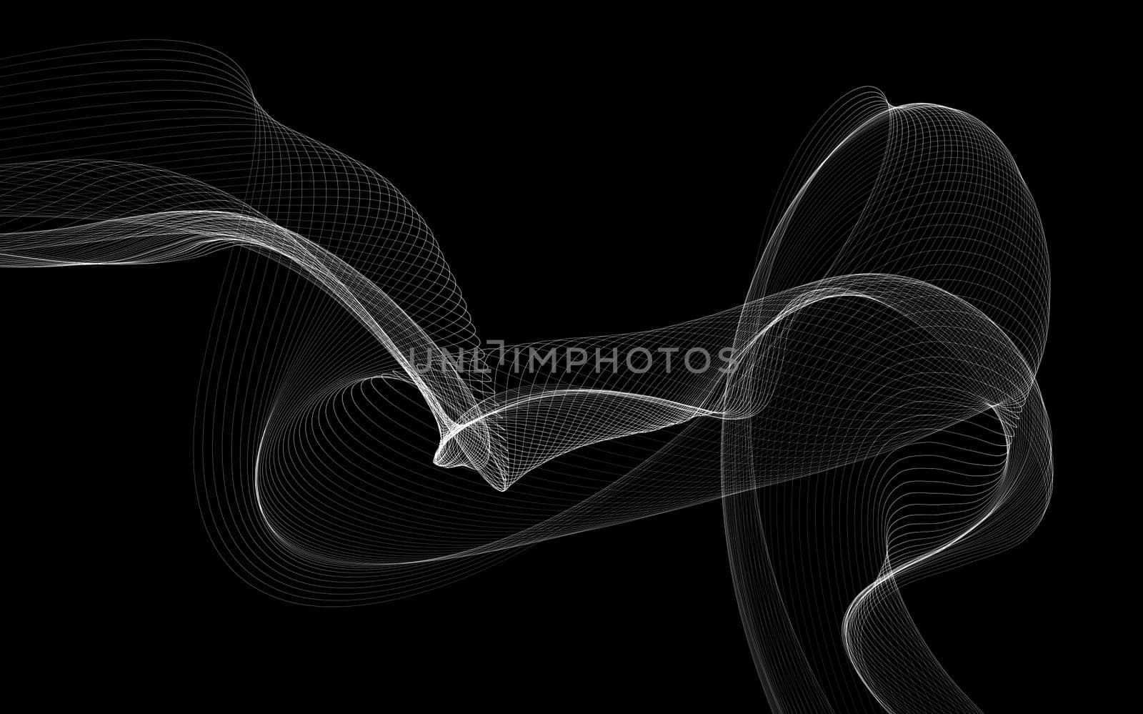 Dark abstract background with a glowing abstract waves, abstract background