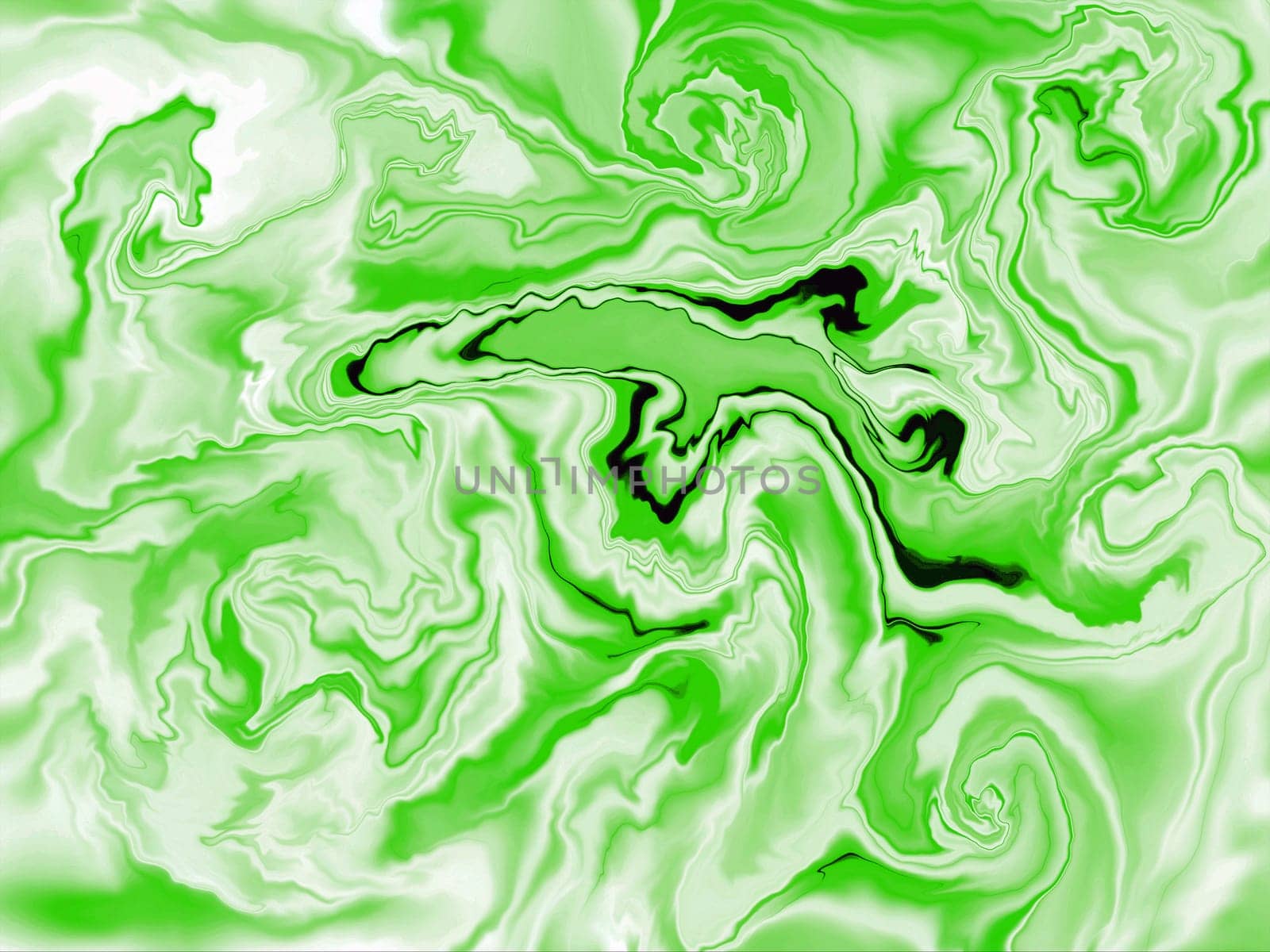 The texture of green liquid marble. Green shiny background with natural texture