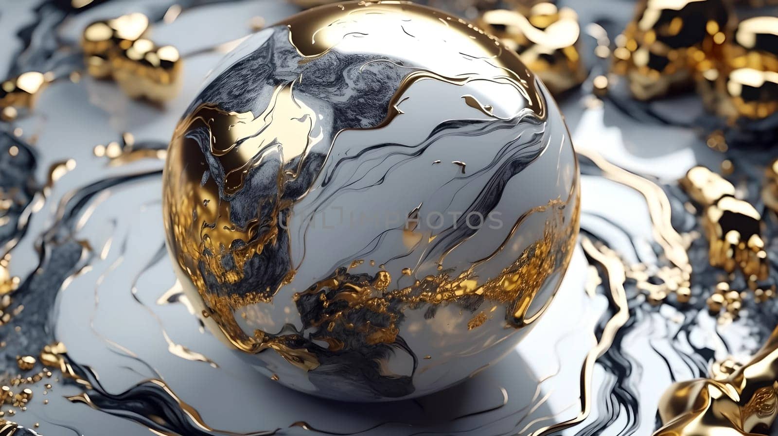 Abstract background. Marble with gold by cherezoff