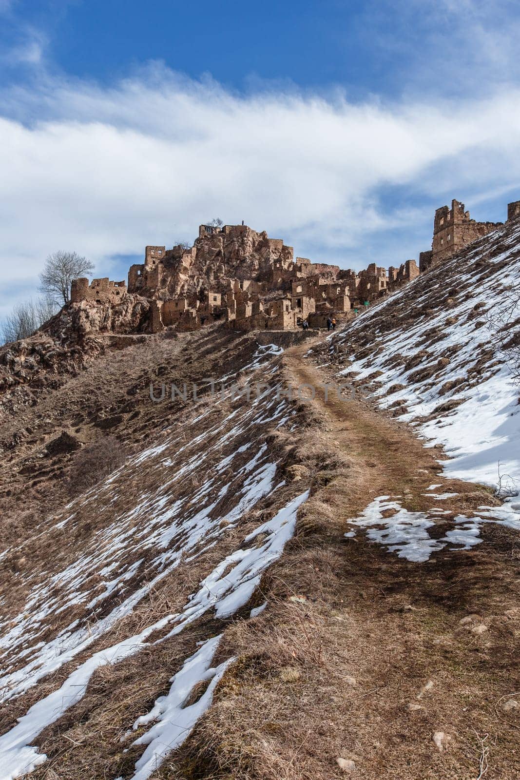 Old abandoned city of Gamsutl Republic of Dagestan, Russia. Caucasus