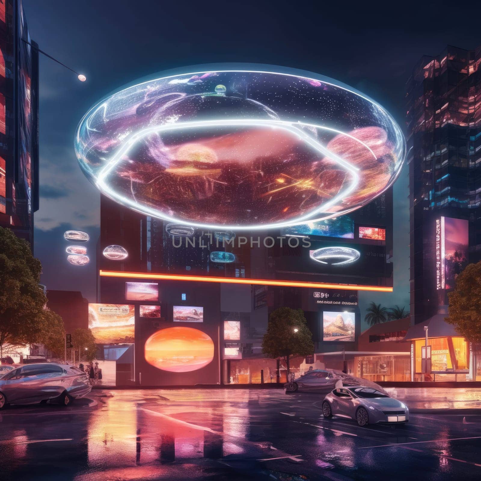 Smart City of the Future with Flying Vehicles