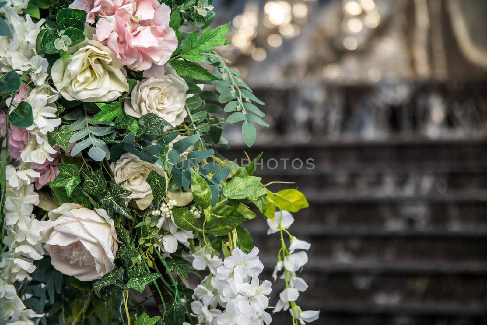 Flowers wedding floral decoration outdoor holyday event.