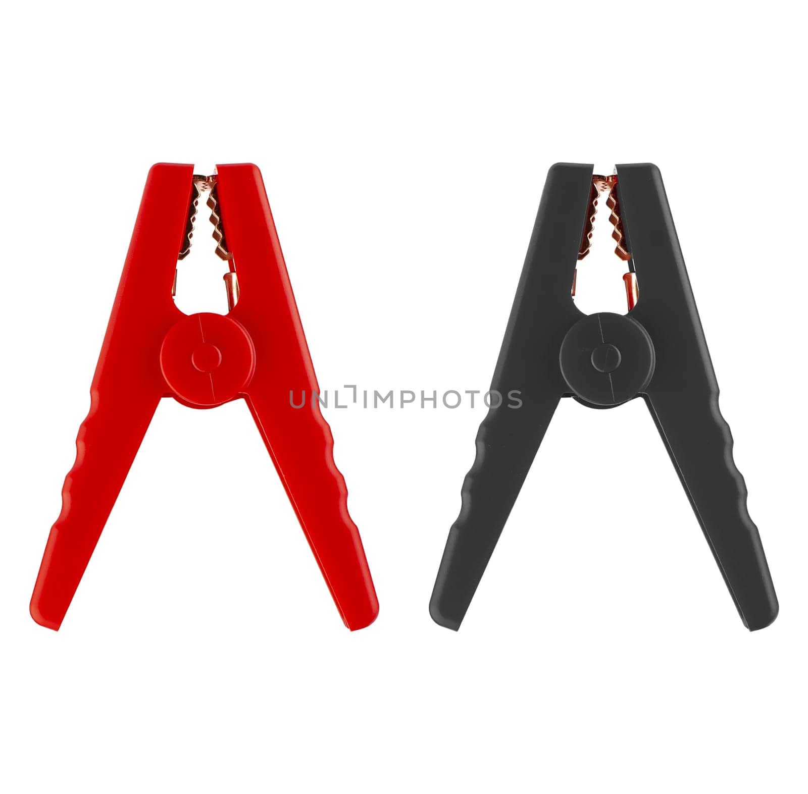 Clamps for electrical terminals white background in insulation
