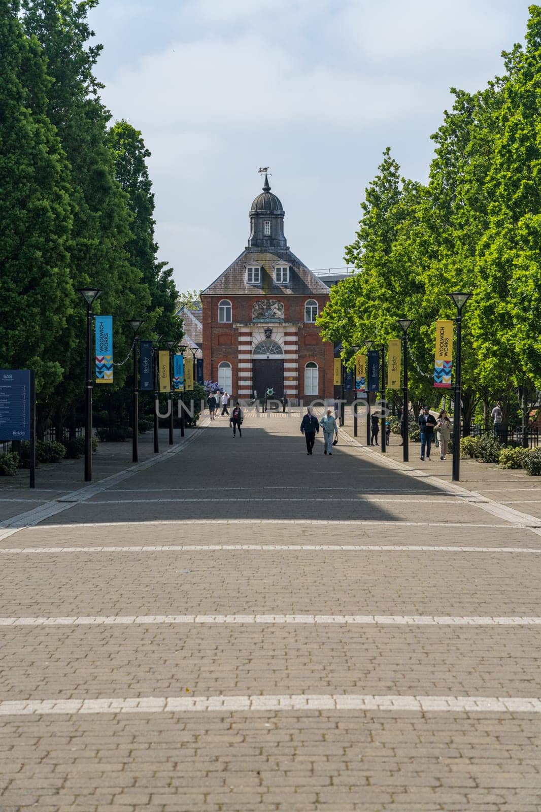 Woolwich, London - 14 May 2023: View to Royal Brass Foundry in Royal Arsenal Riverside development