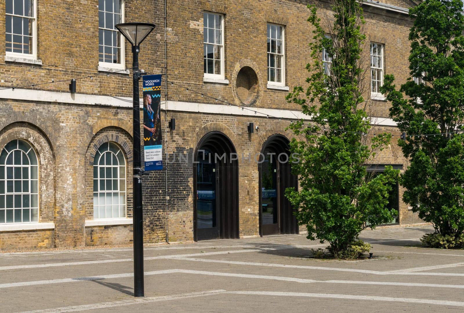 Entrance to Woolwich Works Art centre in Arsenal Riverside by steheap