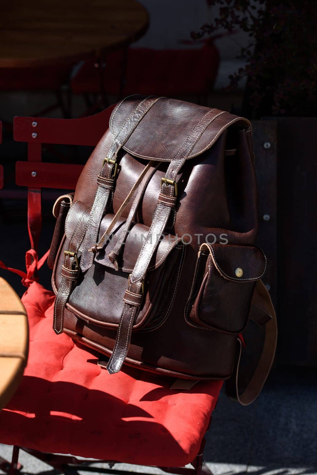 Leather brown backpack. backpack for travelers and students by Ashtray25