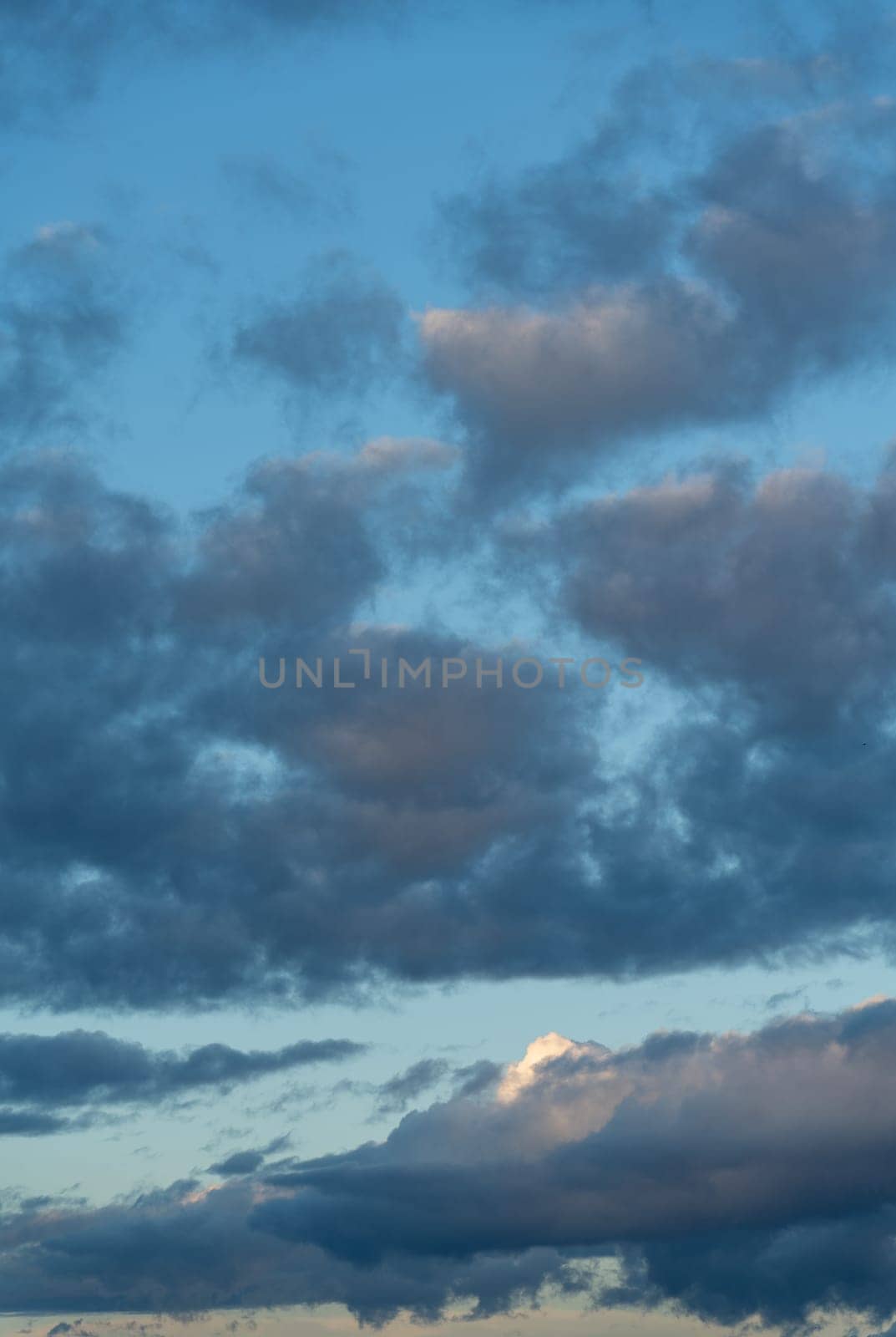 Beautiful Summer Sky Filled with Fluffy Clouds at Dusk by FerradalFCG