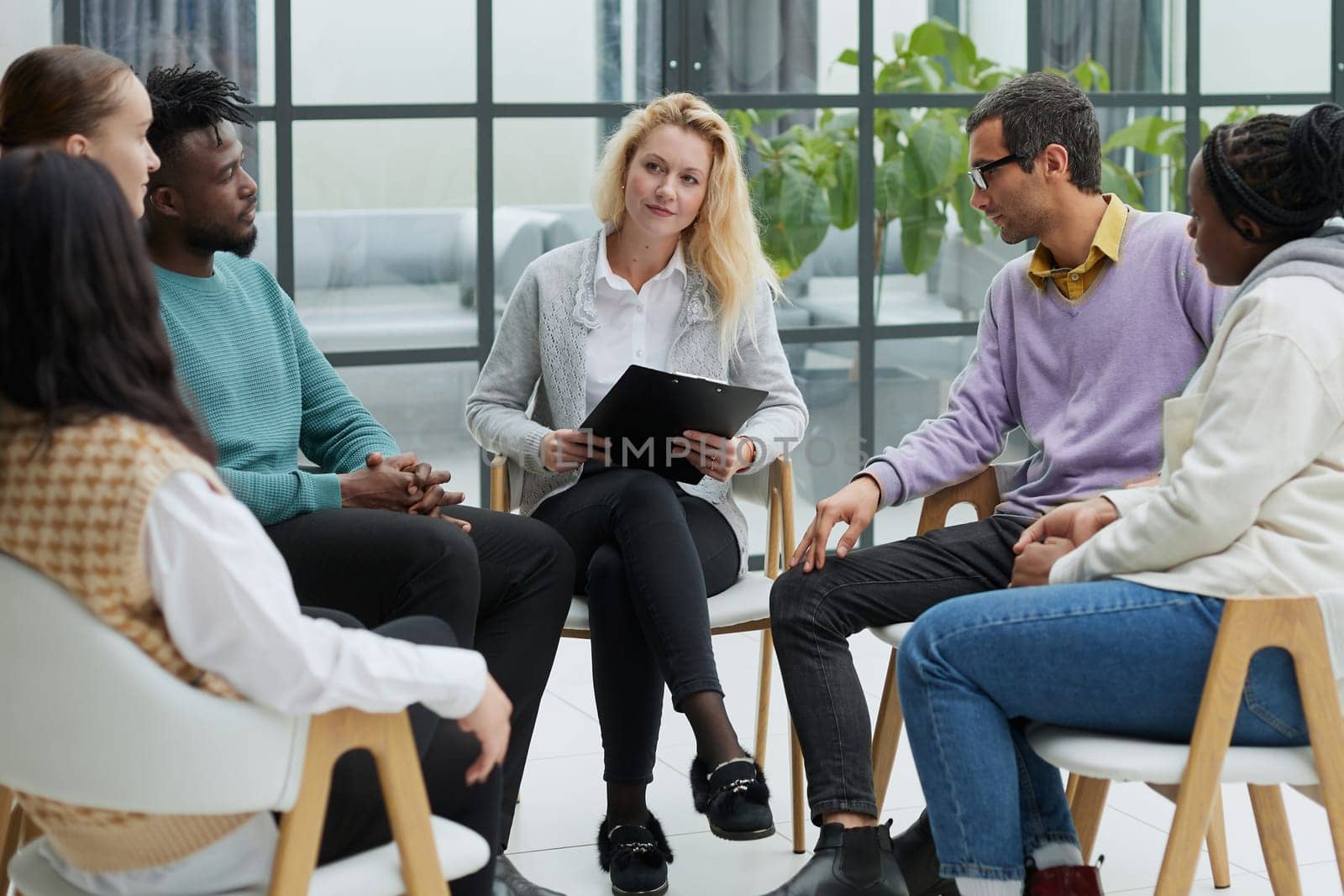 People in the conference room, front view