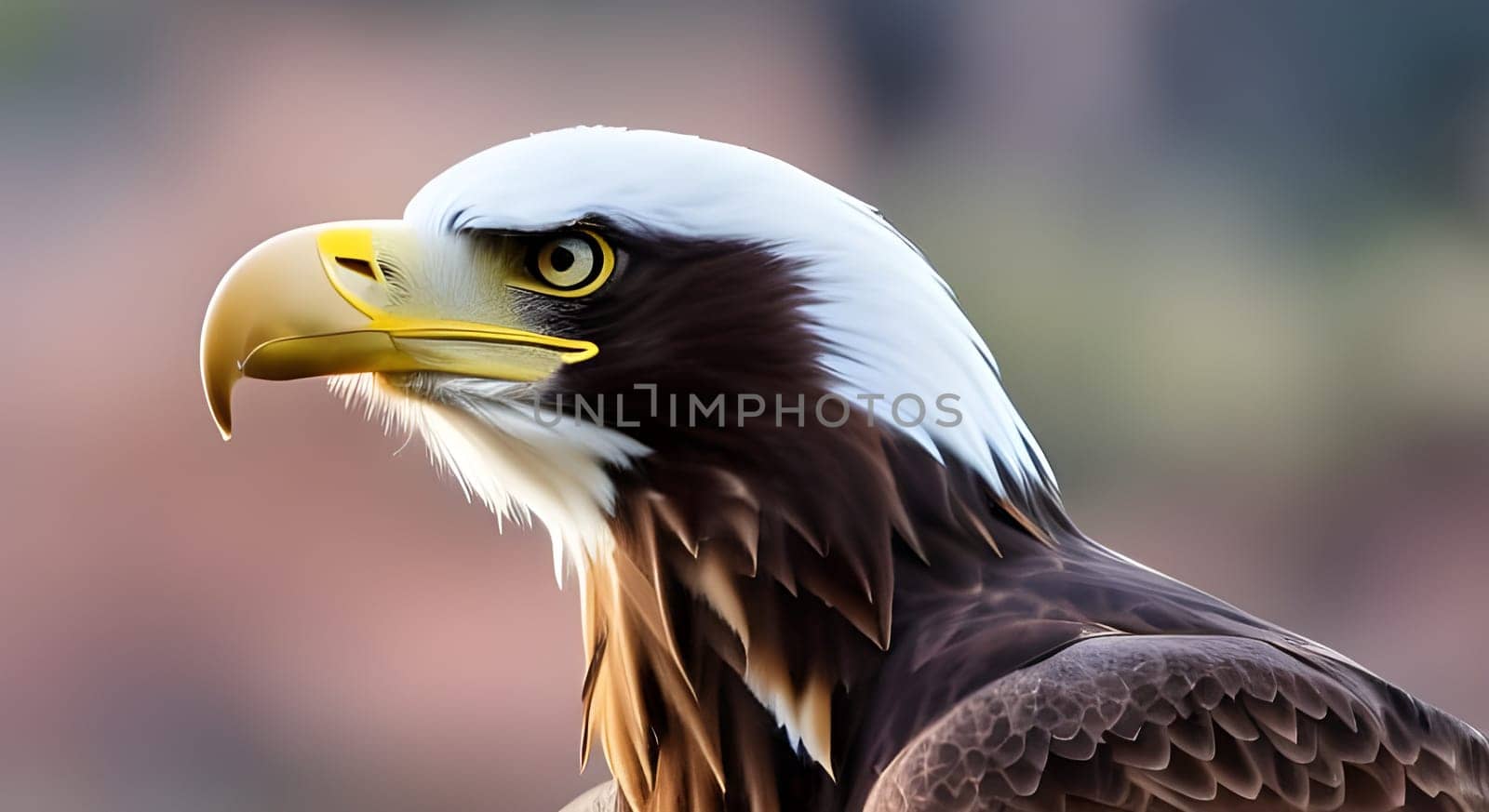 Portrait of an eagle. Generative AI.