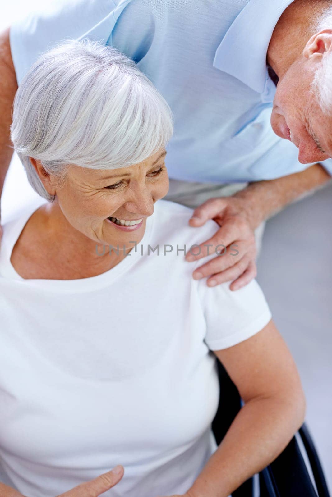 The long romance continues. Closeup shot of a happy senior couple in a hospital