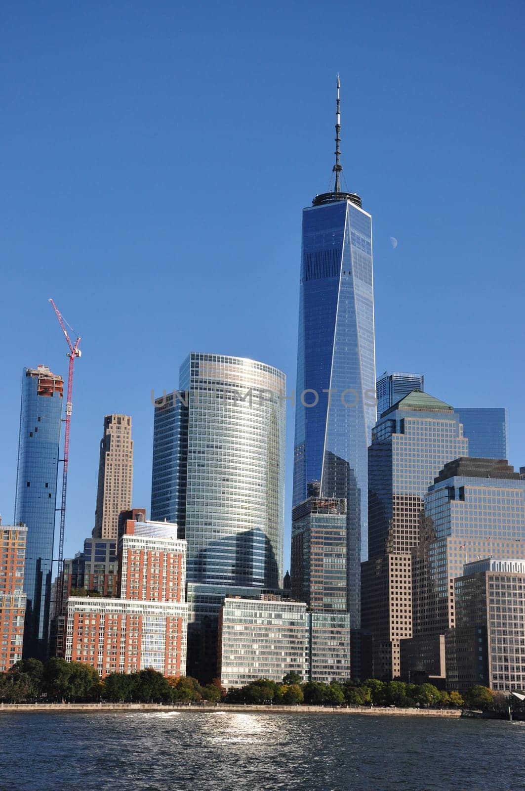 Vertical shot of (OWTC) One World Trade Center in New York