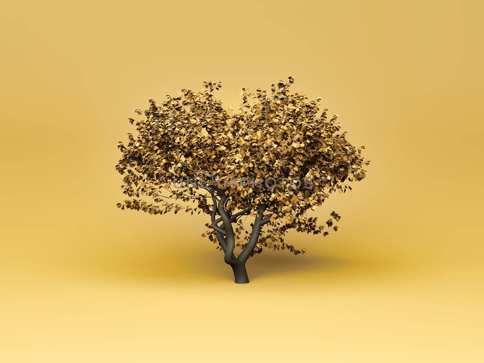 minimal autumn tree on soft background by asolano