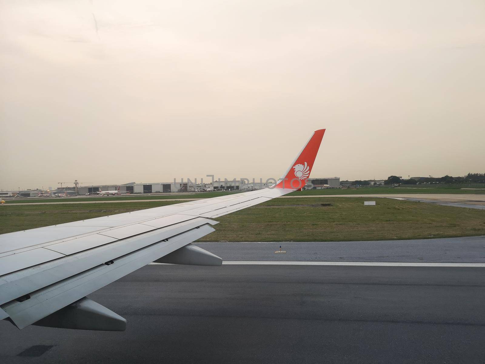 02 OCTOBER 2019, Lion air flying from chiang rai to bangkok in Thailand