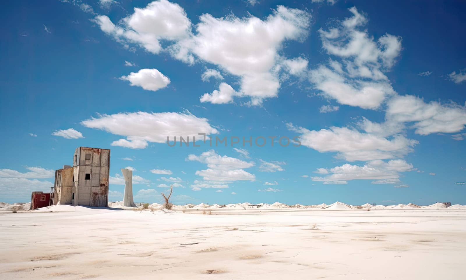 Desert and sky with clouds. Beautiful background for your design