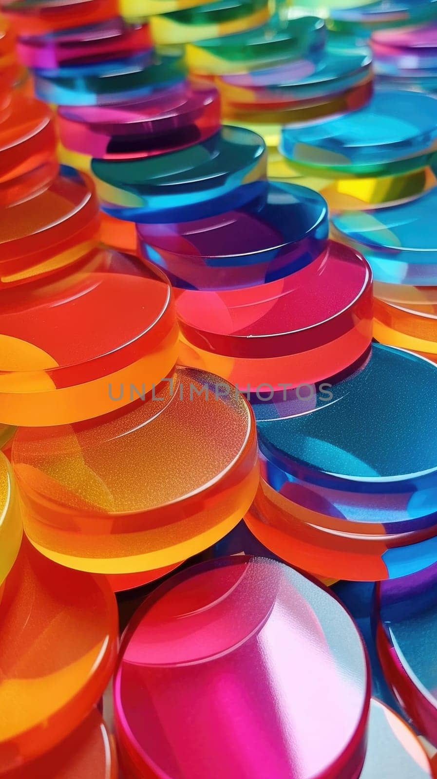 colorful round lens , abstract , AI Generative by Desperada