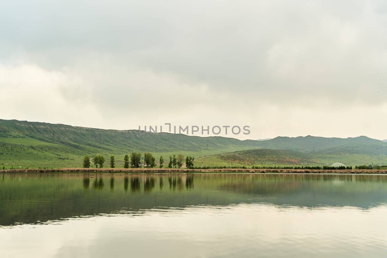 View of the beautiful lake Lisi. Lisi Park in Tbilisi, Georgia. High quality photo