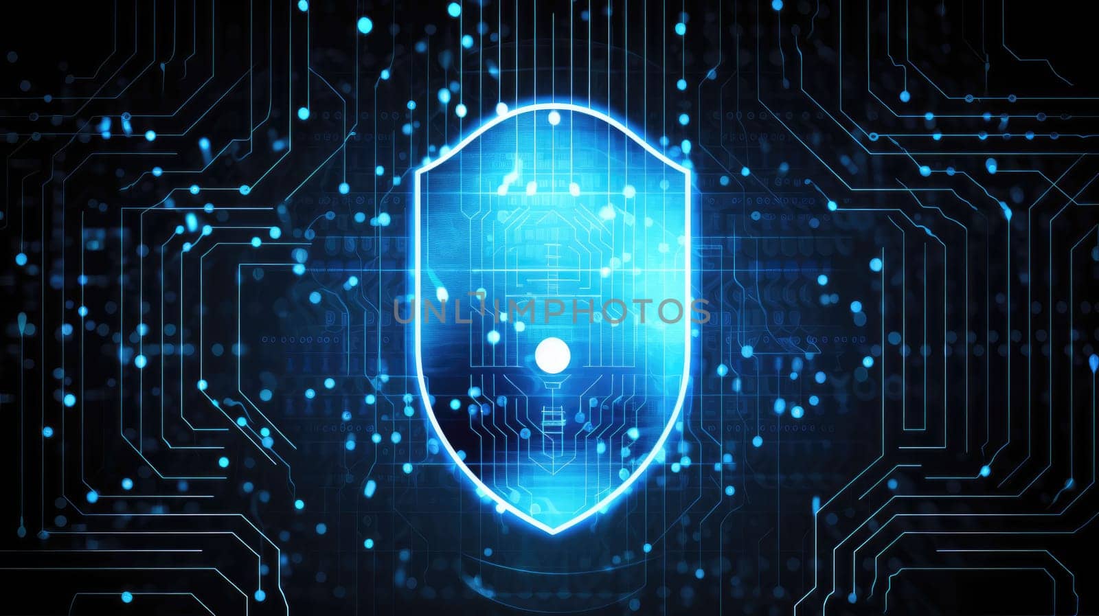 Digital Lock Protection. Enhancing Cybersecurity with Encryption Technology. AI Generative by exndiver