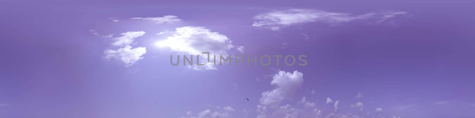360 hdr panorama, lavender sky with Cirrus clouds, seamless and suitable for sky replacement and 3D visualization by panophotograph