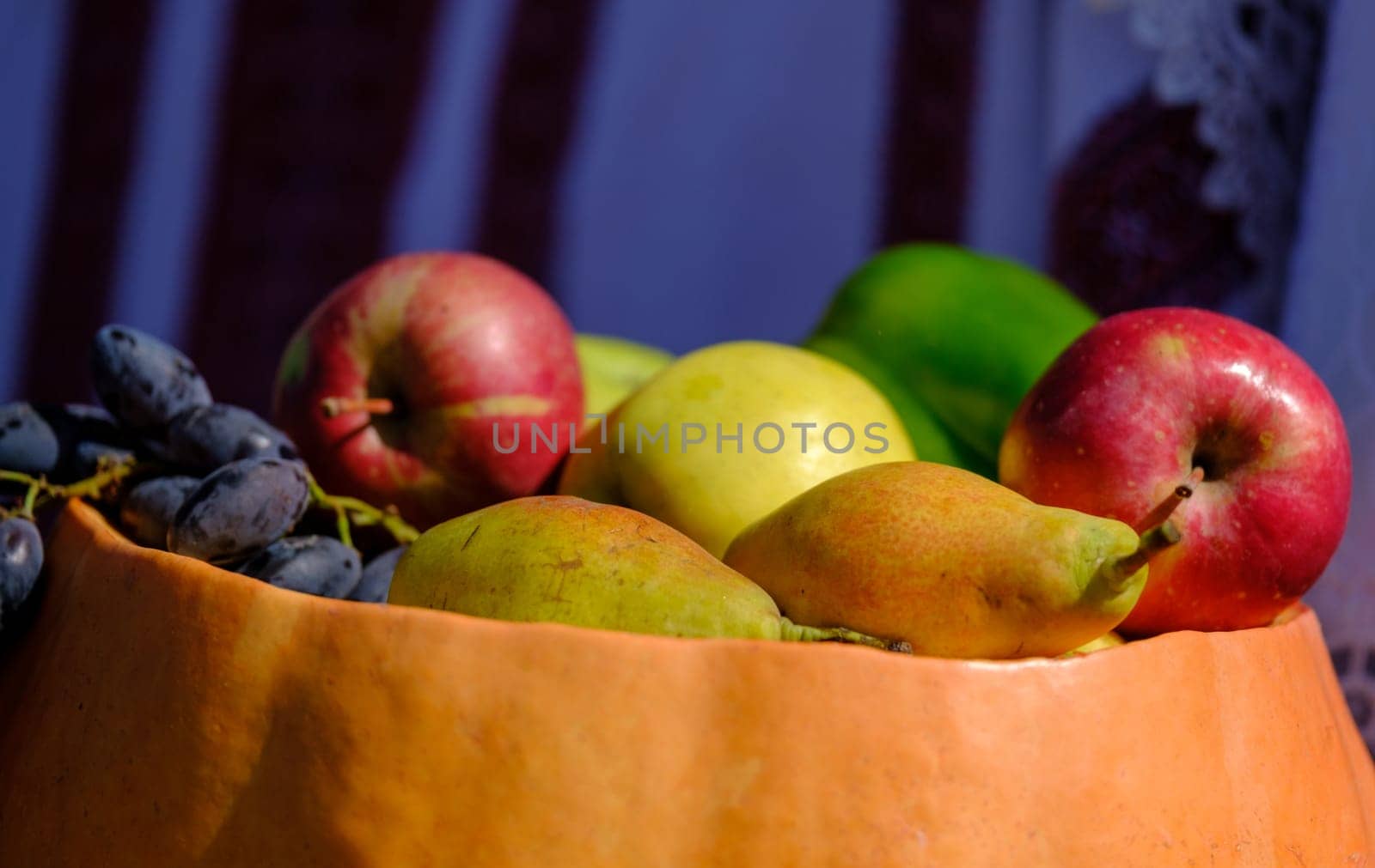Composition with assorted raw fruits. Detox diet . market background fruits by igor010