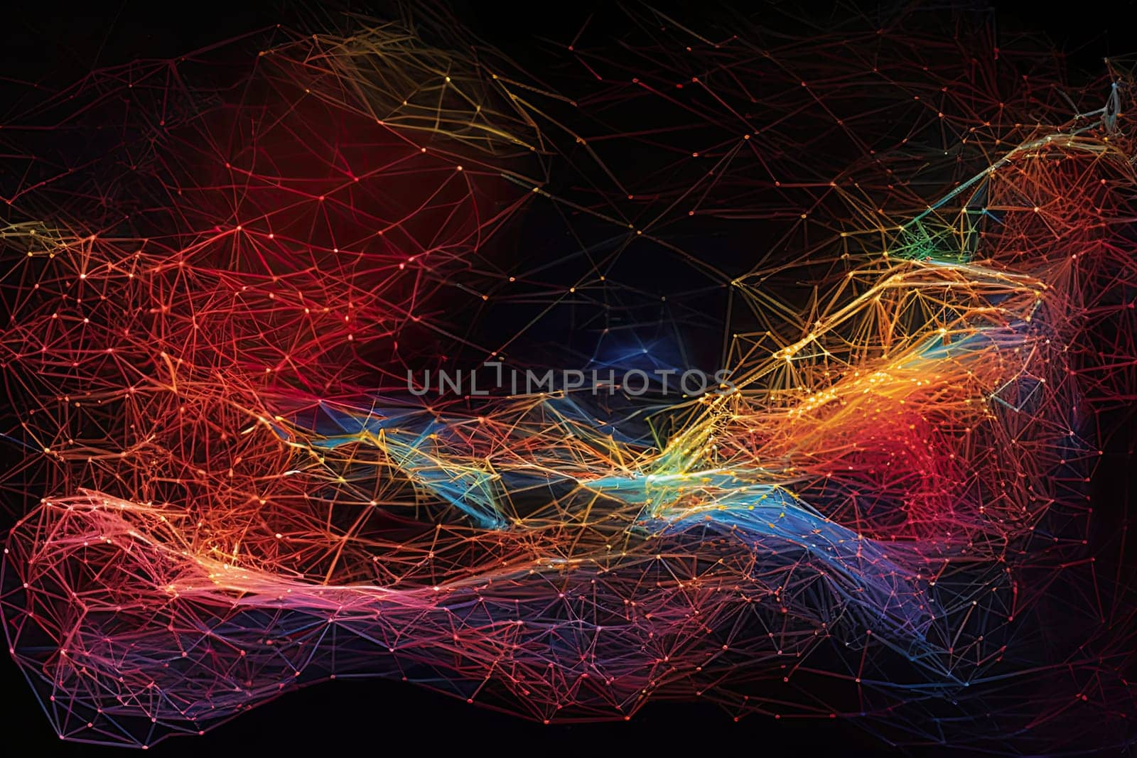 Abstract plexus-style background by cherezoff