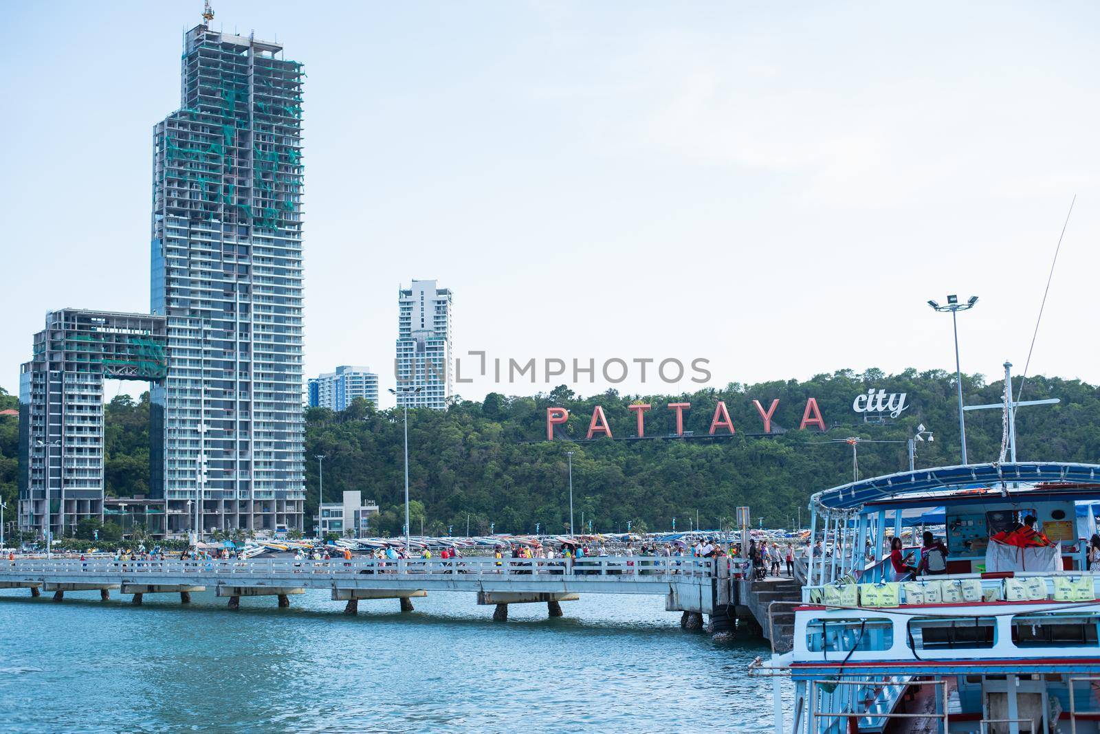 05 June 2015, View from pattaya and sea at Chonburi. Thailand