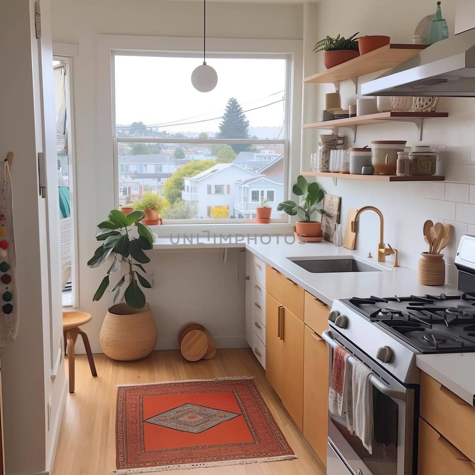 Interior of a modern kitchen in a house (ID: 001358)