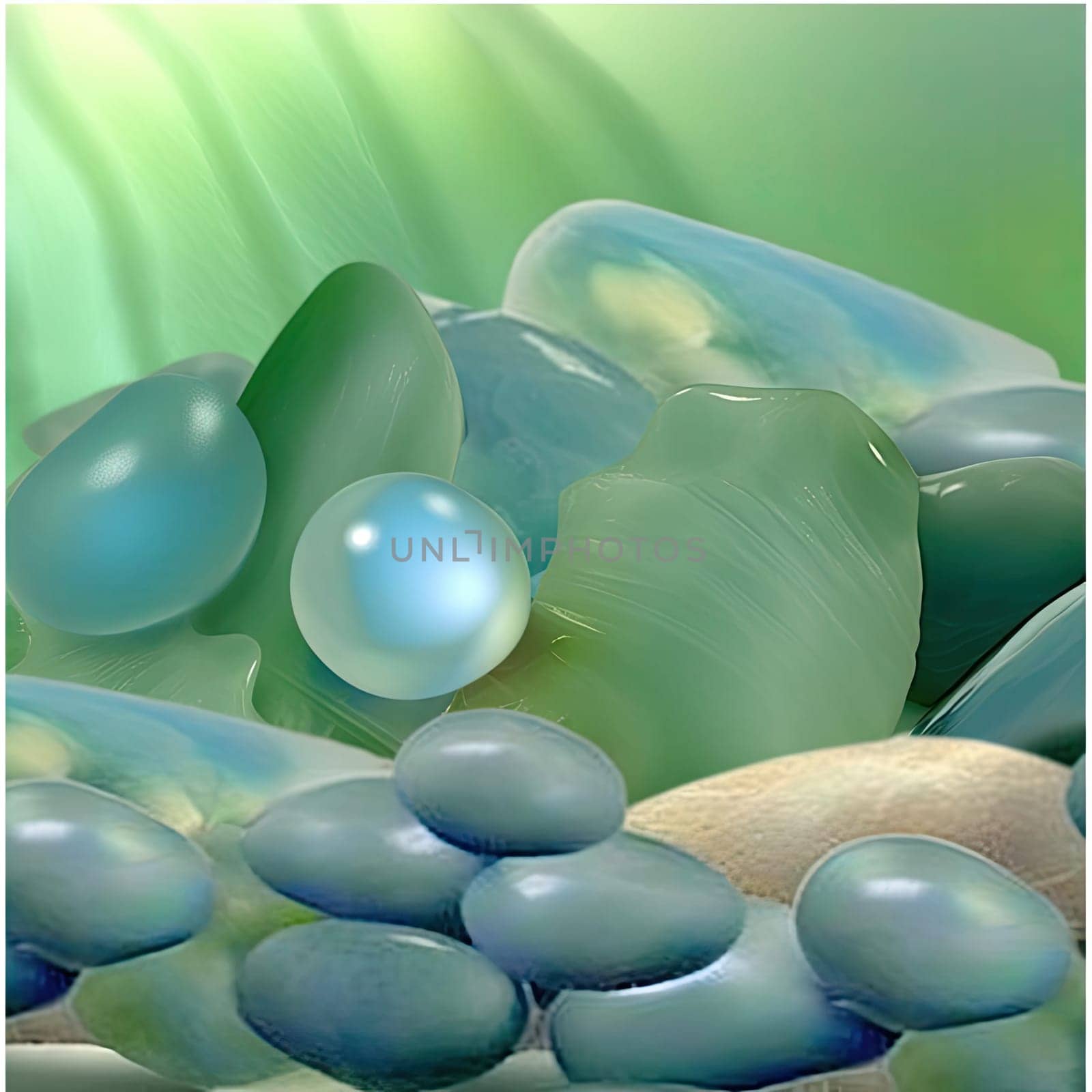 Abstract background with green stones (ID: 001688)