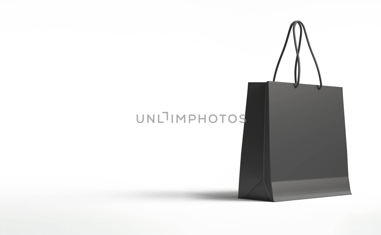 shopping bag 3d illustration. copy space, isolated