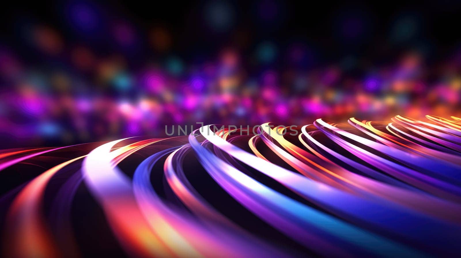 Background of bright luminous lines by cherezoff