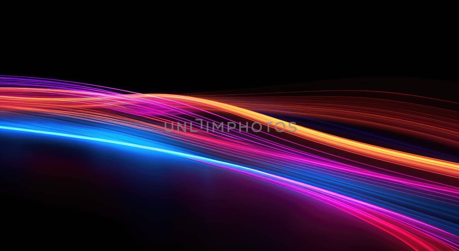 Background of bright luminous lines by cherezoff