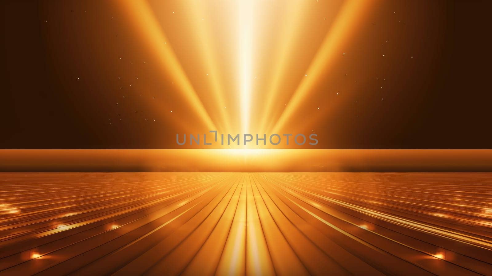 Abstract background with gold color, light elements. Luxury background