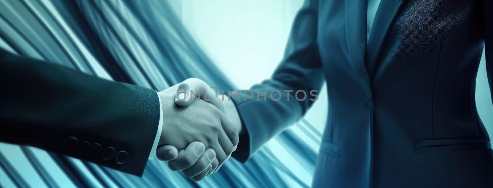 Handshake of two businessmen by cherezoff